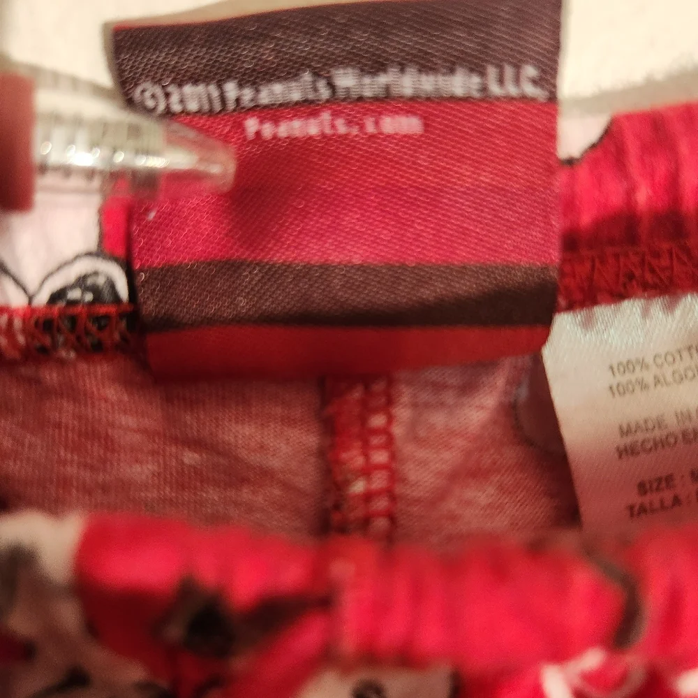 Peanuts Snoopy pajama bottoms size mwdium - Picture 3 of 5